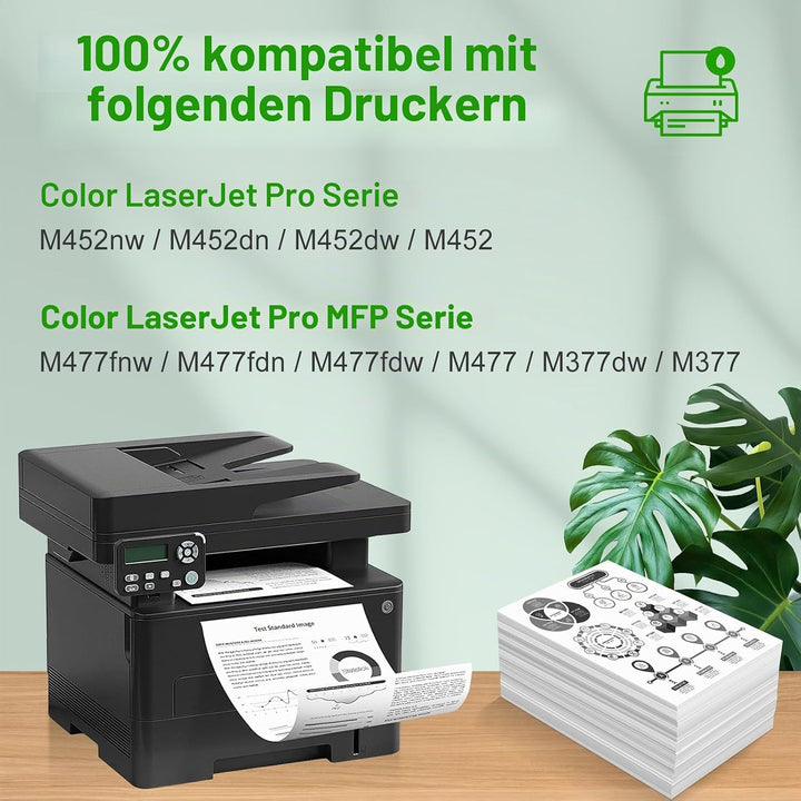 SINOPRINT 410A Schwarz Kompatible HP CF410A 410A CF410X 410X Tonerkartusche für HP MFP M477fdw Toner