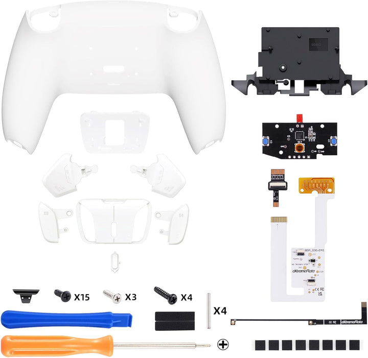 eXtremeRate Programmierbar RISE4 Remap Kit für ps5 Controller BDM-030/040,Remap Board&Rückplate Gehä