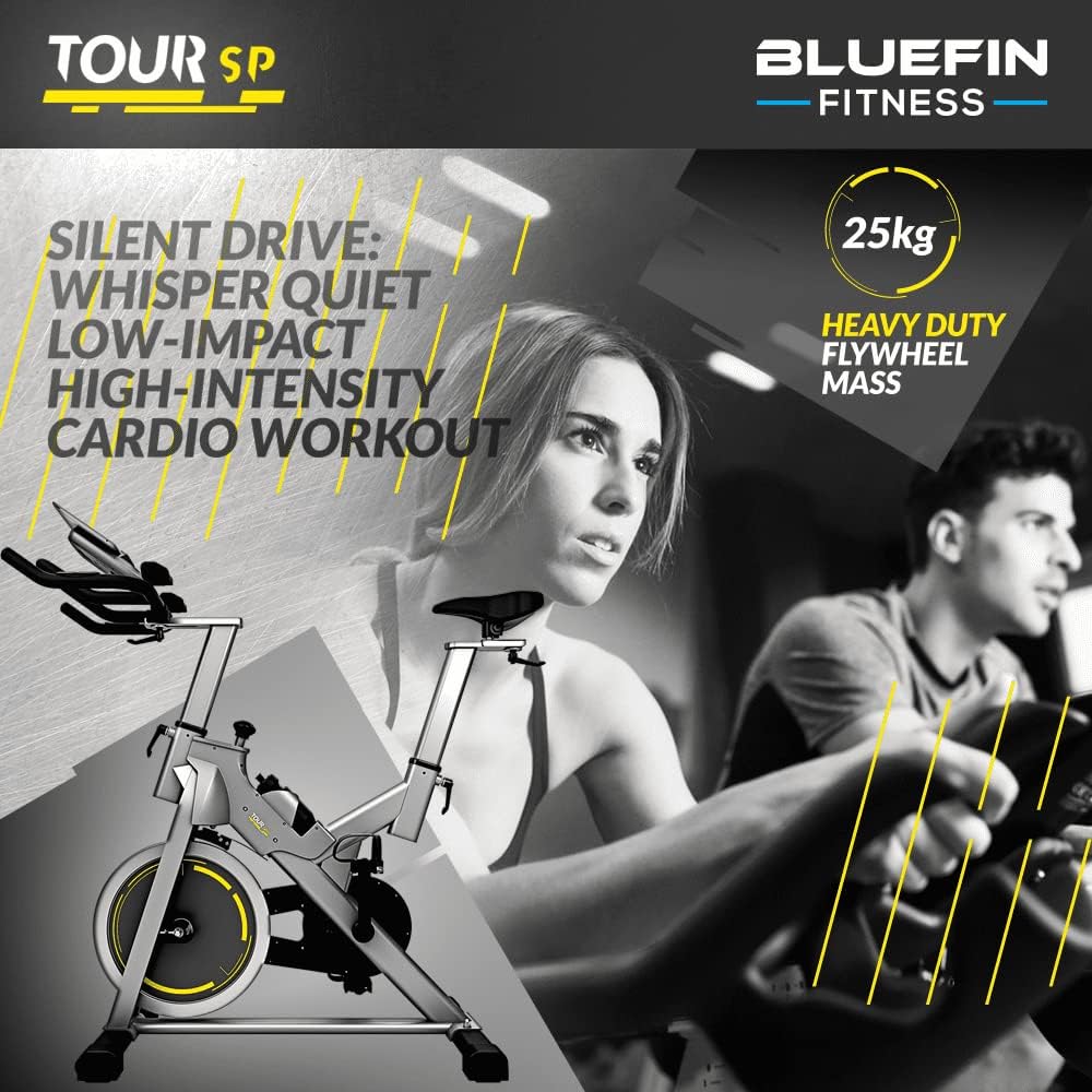 Bluefin Fitness Tour SP Hometrainer Bike | Heimtrainer SP Speed Fahrrad Trainingsfahrrad | Kinomap S