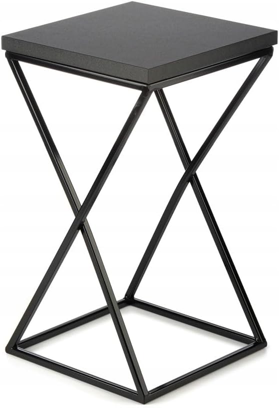 Pflanzenständer Metall 40 cm Hoch - Stabiler und Fester Blumenhocker mit Schwarz MDF-Platte auf Robu