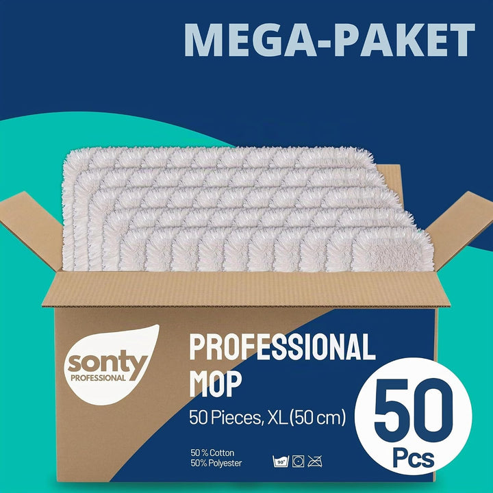 Sonty 50 Stück Mopp, Baumwollmop, Wischmop Premium Tufting 50cm (50), 50