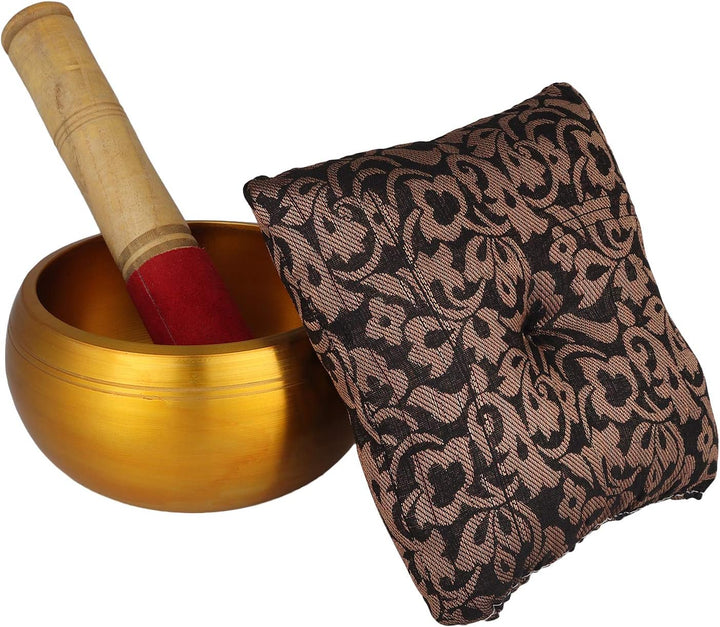 Zap Impex Schönes Weihnachtsgeschenk, handgefertigte goldene Messing-Klangschale, tibetische Meditat