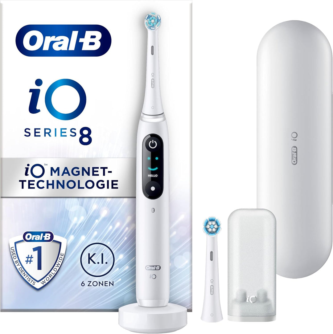 Oral-B iO Series 8 Elektrische Zahnbürste/Electric Toothbrush, 2 Aufsteckbürsten, 6 Putzmodi für Zah