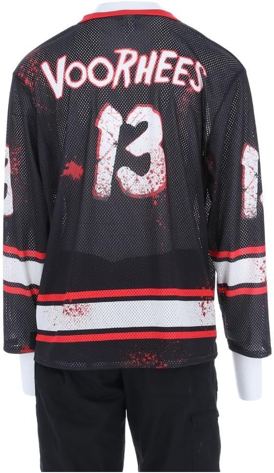 Smiffys 81017 Friday the 13th, Hockey-Top, Herren, Schwarz & Weiss Medium (Chest 38-40), Medium (Che