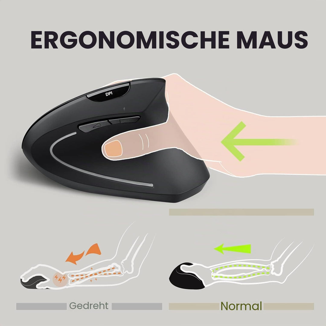 Perixx 11167 PERIMICE-713 Ergonomische Vertikale Kabellose Radiofrequenz Maus, Empfohlen bei Tennisa