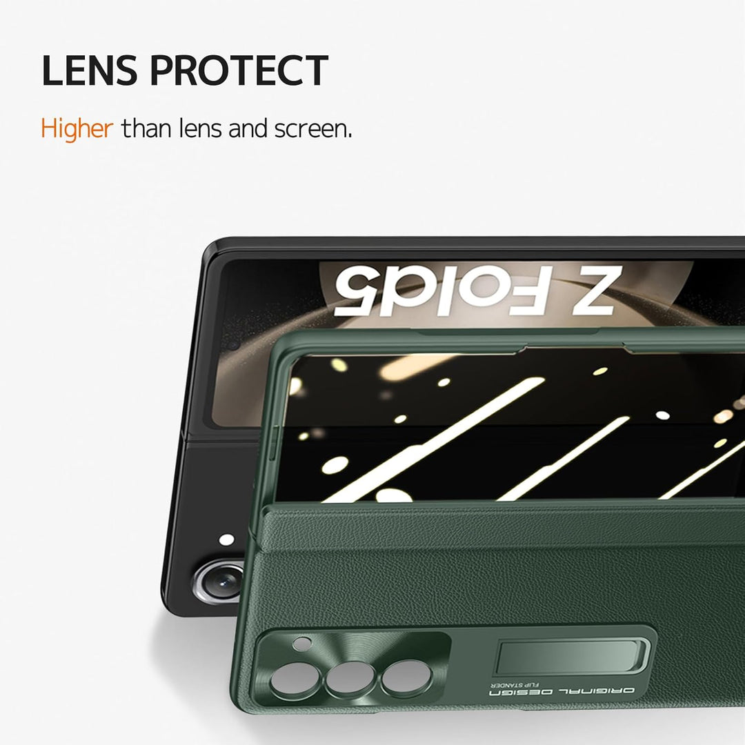 NINKI Kompatibel Samsung Galaxy Z Fold 5 Schutzhülle mit Privacy Screen Protector Glas,Magnetischer
