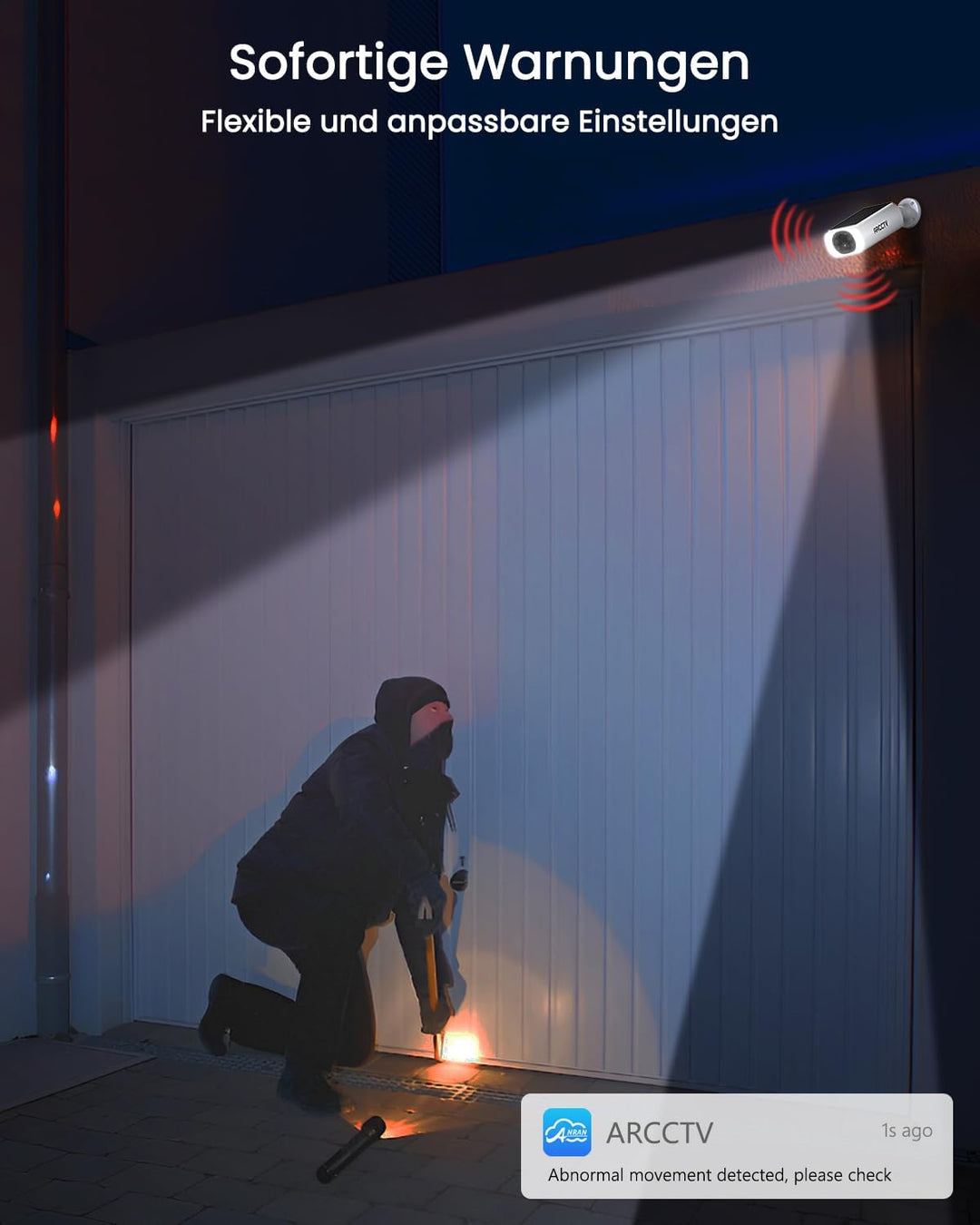4MP Überwachungskamera Aussen Set, WLAN Kamera Outdoor Solar, Personenerkennung, Ohne ABO, PIR Motio