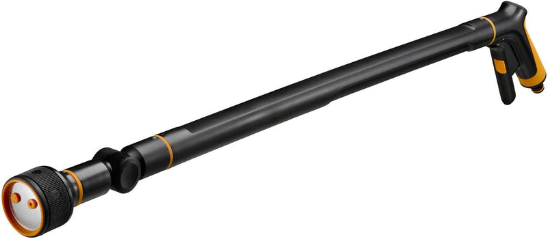 Fiskars Giessstab mit 3 Funktionen, Schwenkbarer SoftGrip-Düsenkopf, Durchflusskontrolle mit Frontre