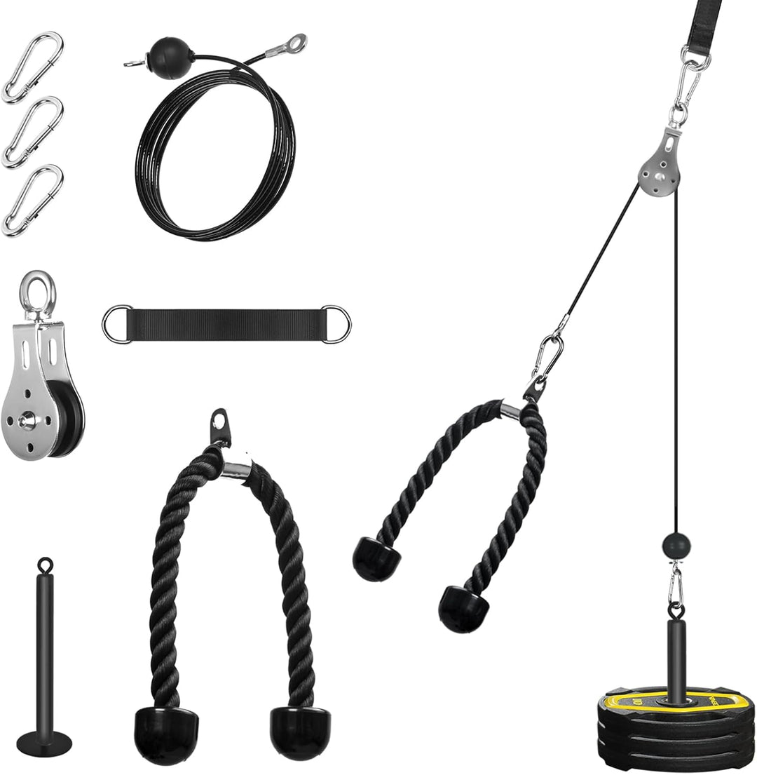 Kabelzug Fitness Kabel Latzug Fitness Bizeps Rücken Trainingsgerät DIY Kabelzug Pulley System Latzug