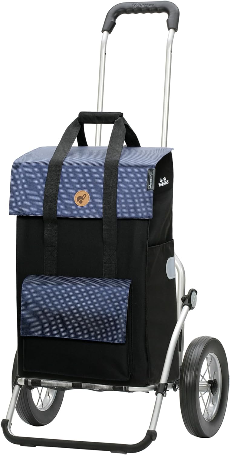 Andersen Einkaufstrolley Royal Aluminium-Gestell klappbar mit Metallspeichen-Rad Ø 25cm und 43 Liter