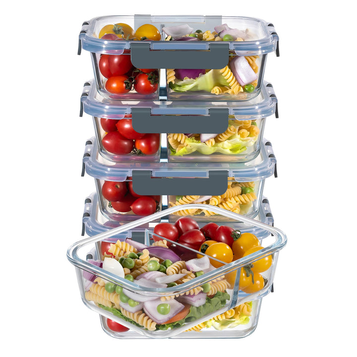 MFY 5 Packungen mit 36-Unzen-glasbehälter mit deckel, frischhaltedosen mit deckel, Meal Prep Boxen G