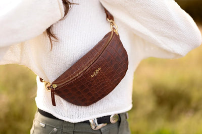 Gusti Gürteltasche Leder - Annabelle Damen und Herren Gürteltasche Bauchtasche Handtasche Ledertasch