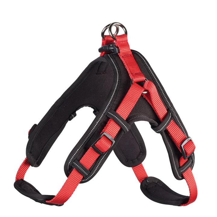 HUNTER Hundegeschirr NEOPREN VARIO QUICK, Farbe: rot/schwarz, hochwertiges Nylon, Neoprenpolsterung,