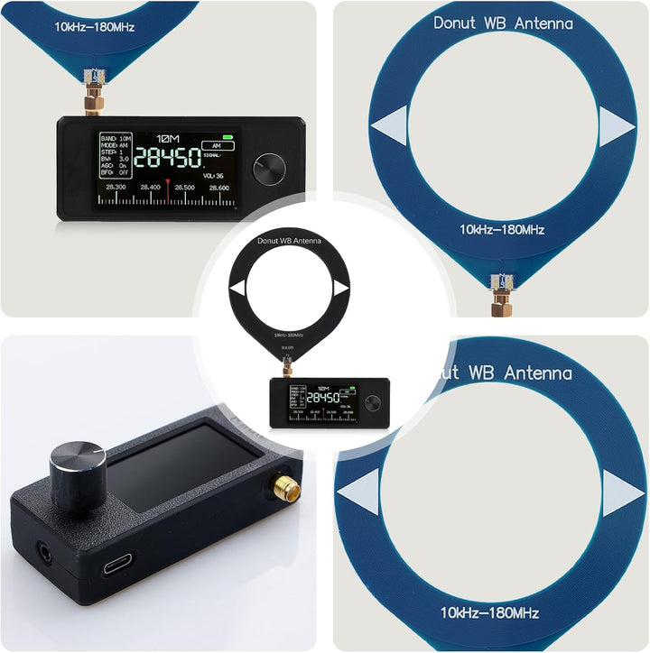 SI4732 Taschenradio 0.5-108MHz: Radio im Taschenformat mit 1,9" IPS Farbdisplay, Vollband-Empfänger