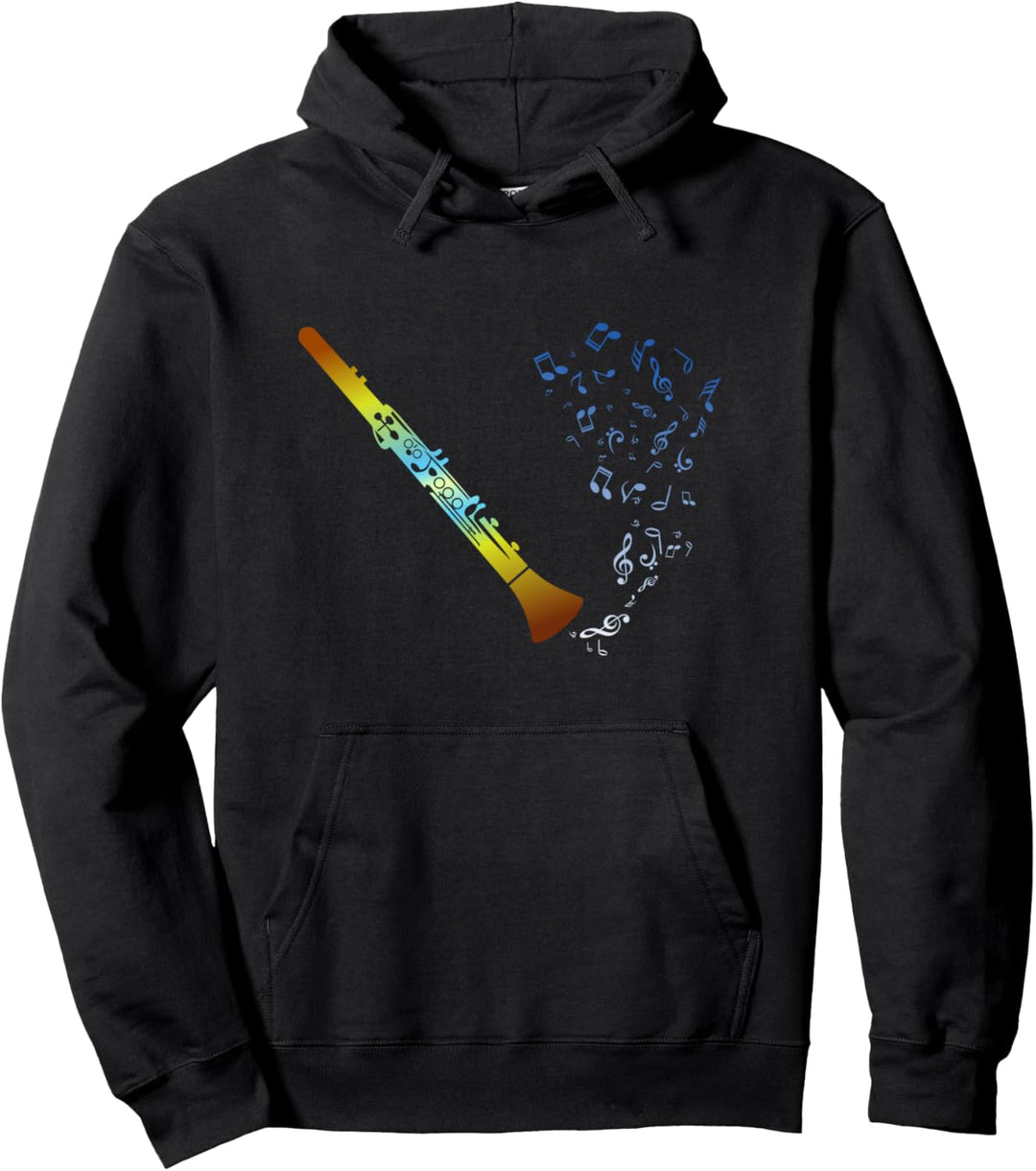 Klarinette Musikinstrument Musiknote Musiker Klarinettist Pullover Hoodie