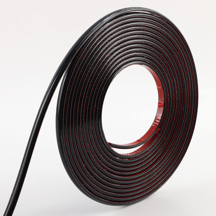 10m Schwarz Zierleiste, abziehen und aufkleben, flexible Spiegel, Wand, Decke, Boden, Schrank, Flies