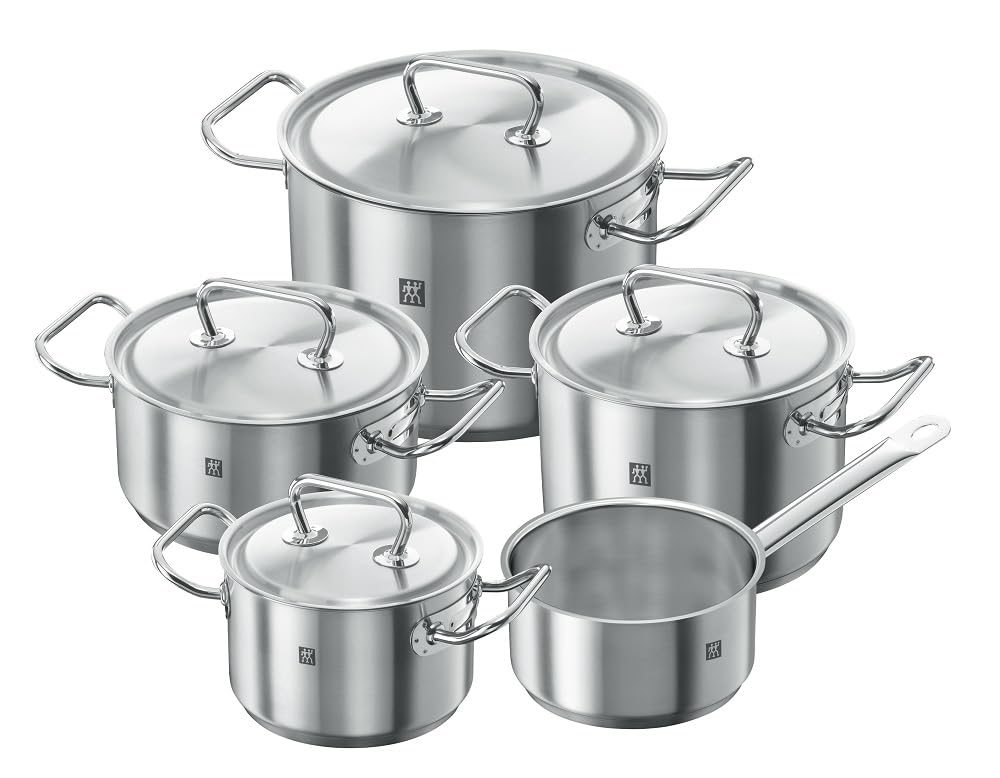 ZWILLING Kochtopf-Set, 5-tlg., 4 Deckel, Induktionsgeeignet, Edelstahl, Twin Classic 2x Ø 16cm, 2x Ø