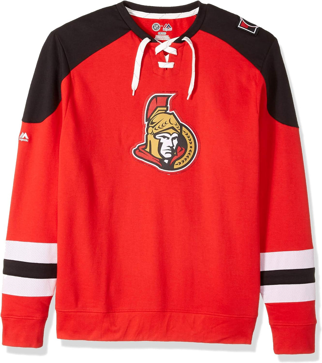 Ottawa Senators Majestic NHL "Centre" Men's Pullover Crew Sweatshirt, M