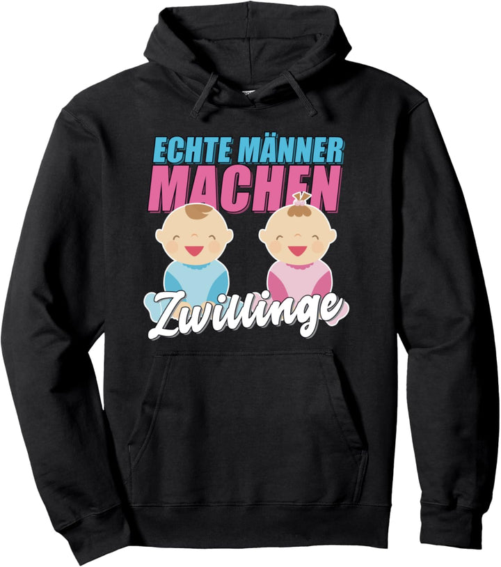 Echte Männer machen Zwillinge 2020- Werdender Vater Geschenk Pullover Hoodie