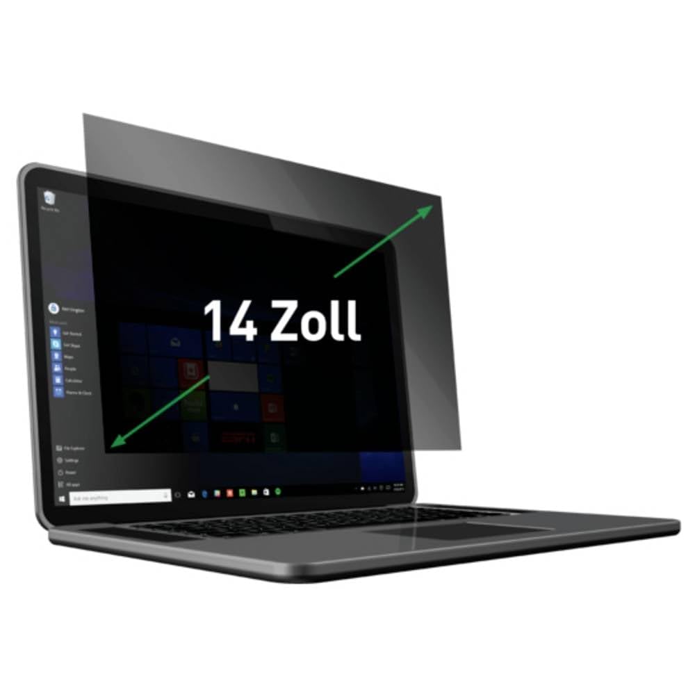 Leitz Laptop Blickschutzfilter 14 Zoll (16:9), Abnehmbare Schutzfolie für Laptops, Mit Blaulichtfilt