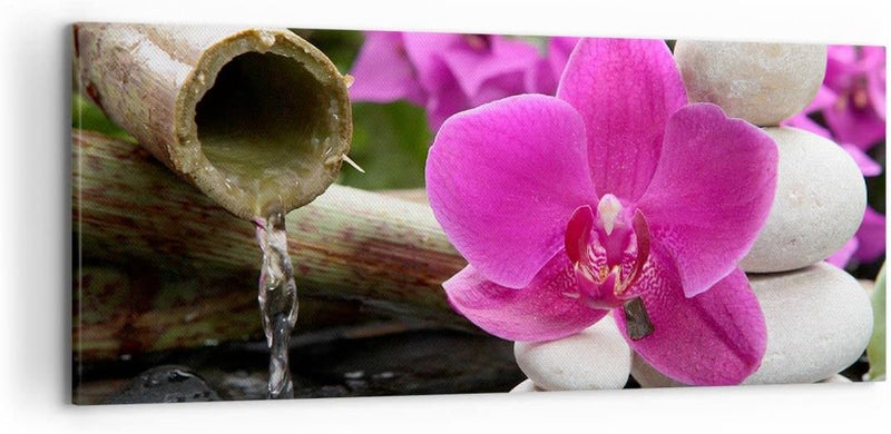 Wandbilder Dekoration Wohnzimmer Orchidee Bambus Dekoration Spa Panorama Bilder auf Leinwand 120x50c