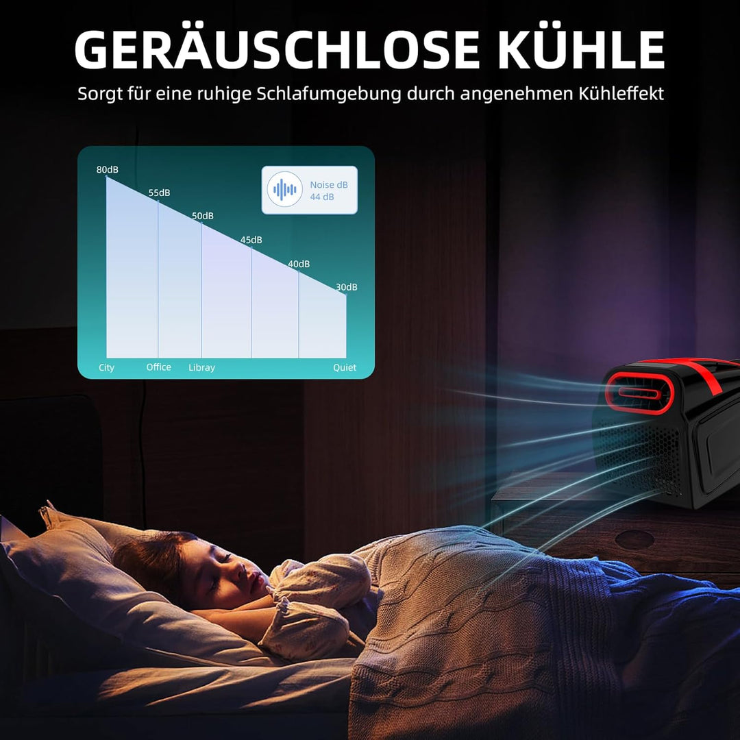 Mobile Klimaanlage mit 3500BTU, Schnelle Kühlung 3 in 1 Luftkühler mit Abluftschlauch - Kühlung, Ven