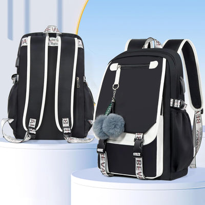 Bevalsa Schulrucksack Mädchen Teenager Damen Schulranzen Schultasche Modisch Freizeit Rucksack Campu