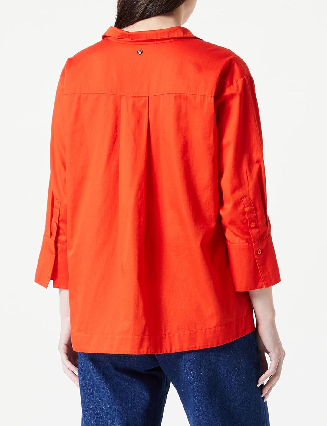 Gerry Weber Damen Steppweste mit farblichem Akzent ärmellos unifarben 38 Fire, 38 Fire