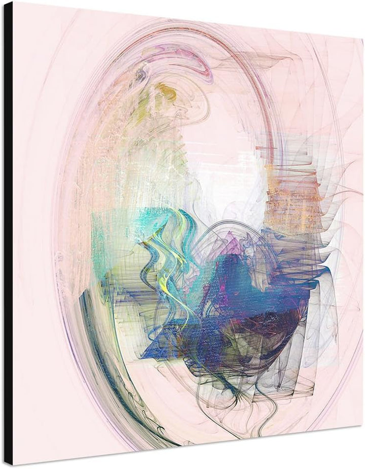 Paul Sinus Art Auf Abwegen - Abstrakt364_60x60cm Bild auf Leinwand Abstraktes Wandbild Moderne Kunst