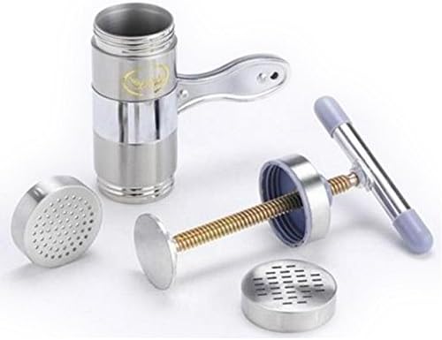 Multifunktion Küche Zubehör Edelstahl Nudelmaschine mit 5 Noodle Mould,GemüSe Obst Saftpresse DrüCke