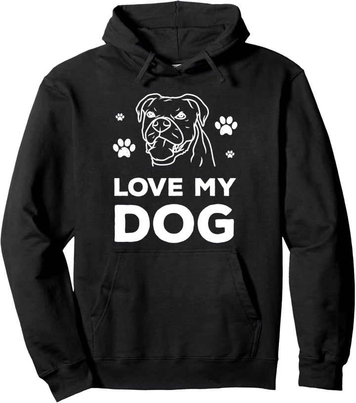 Love My Dog - Funny Dog Lover Pullover Hoodie