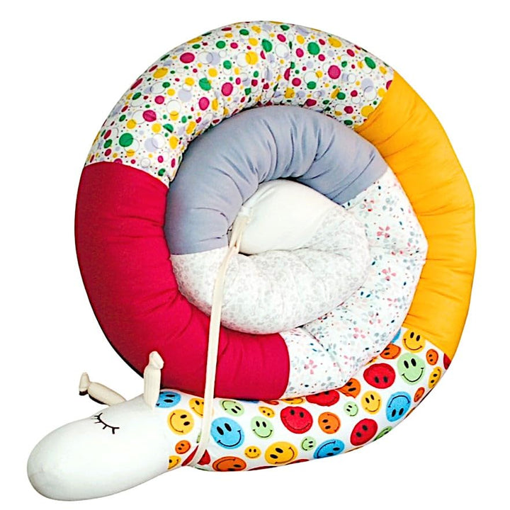 Generisch Bettschlange/Bettschnecke XXL (Motiv Smiley) Länge 250cm ** personalisierbar**Seitenschläf