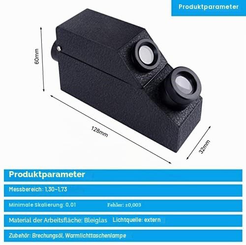 Edelstein-Refraktometer professionelles Schmuck-Refraktometer mit hoher Genauigkeit, schnelle Identi