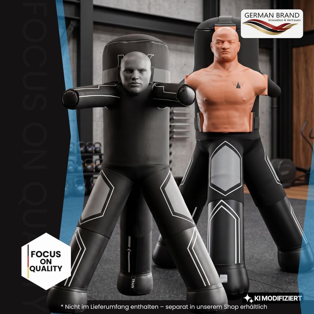 FOX-FIGHT Dreibein Standboxsack Trainer mit Armen Box-Dummy Boxpuppe | innovativer Boxdummy / Standb