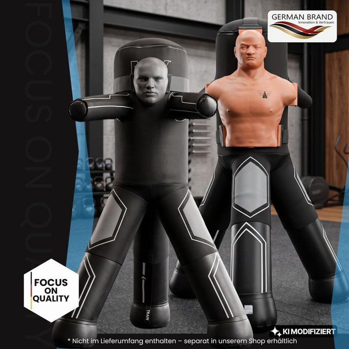 FOX-FIGHT Dreibein Standboxsack Trainer mit Armen Box-Dummy Boxpuppe | innovativer Boxdummy / Standb