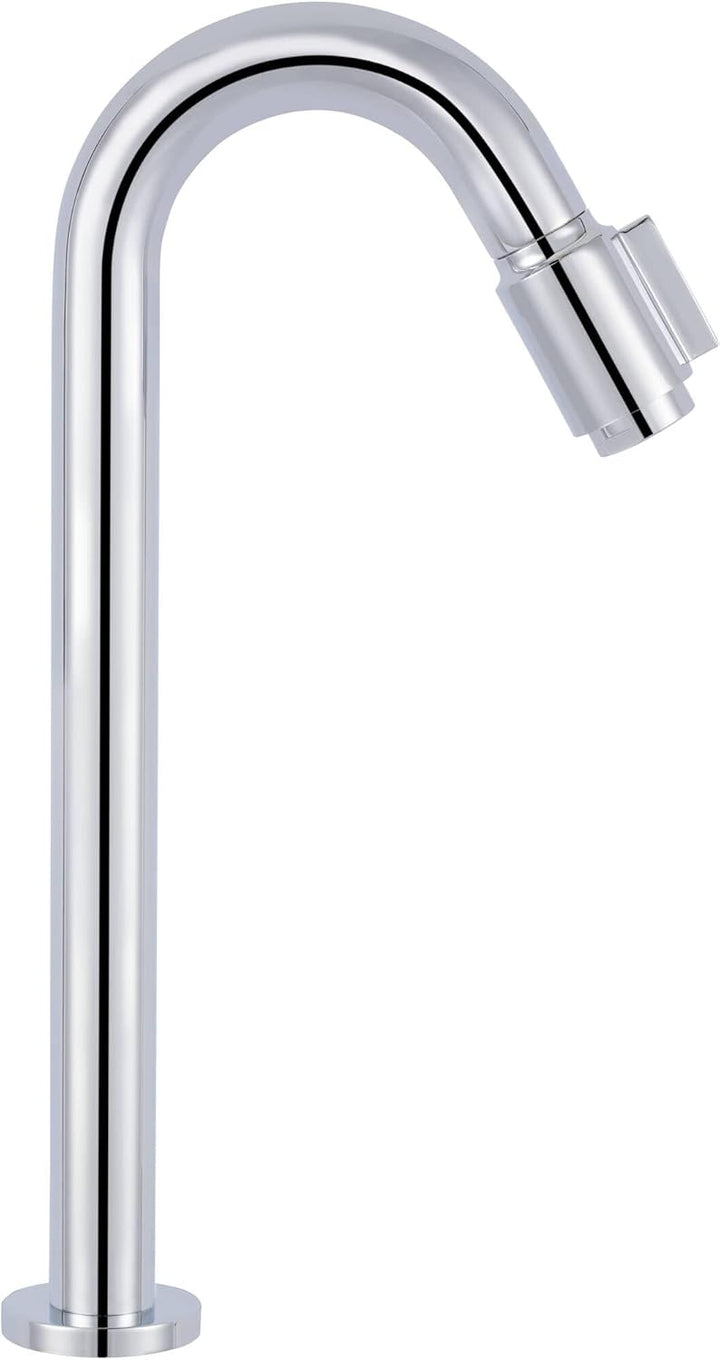Essential 2.0 Kaltwasserhahn Gäste WC - 30 cm Hoher Waschtischarmatur - Messing - Mit Rosetten - Chr