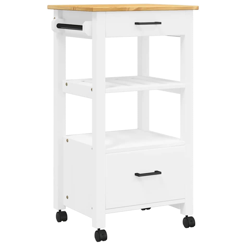 vidaXL Küchenwagen, Servierwagen mit viel Stauraum, Beistellwagen für Küche Wohnzimmer Badezimmer, T