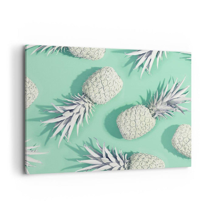 Bilder auf Leinwand 100x70cm Leinwandbild mit Rahmen Ananas Obst Saft Gross Wanddeko Bild Schlafzimm