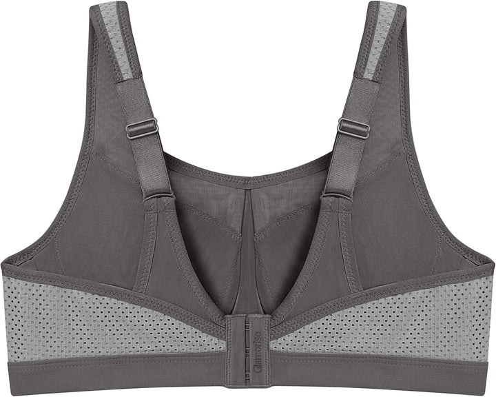 Glamorise Damen Sports Bra 80G Grau, 80G Grau
