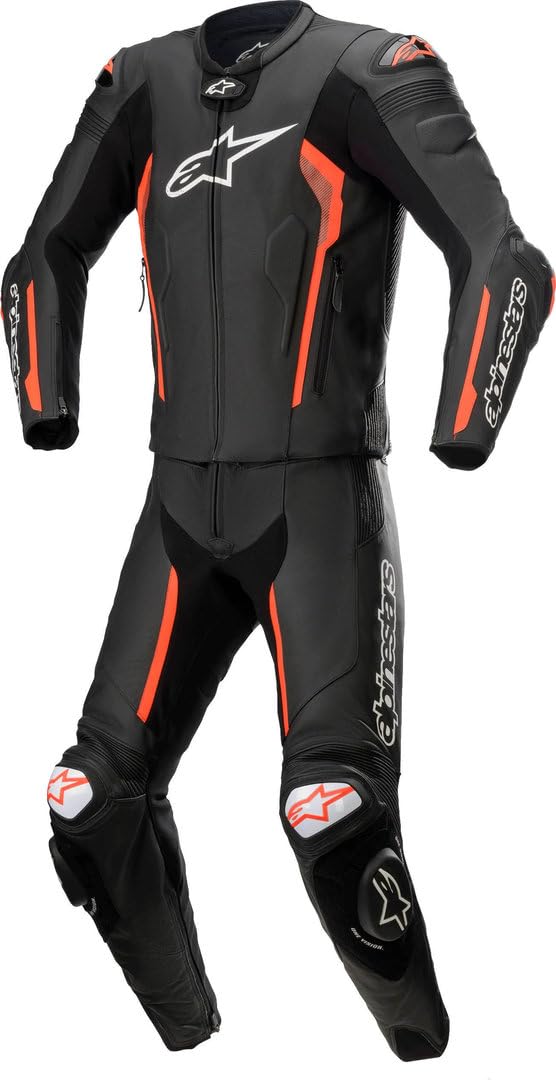 Alpinestars Herren Lederkombi Baby and Toddler Suit 46 Schwarz/Rot., 46 Schwarz/Rot.
