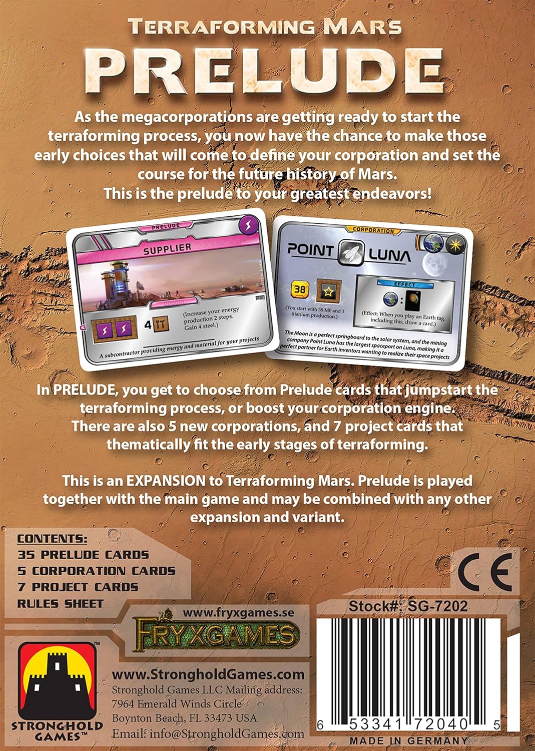 Stronghold Games Terraforming Mars Prelude - EN Breite: 3.05 cm, Länge: 11.43 cm, Höhe: 16.51 cm 2.