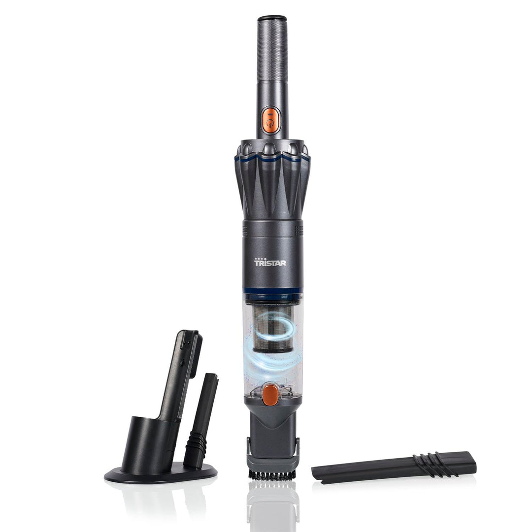 Tristar Handstaubsauger, 12 kPa Saugleistung, Kabellos, 90W BLDC-Motor, HEPA H12 Filter, 15 Min Lauf