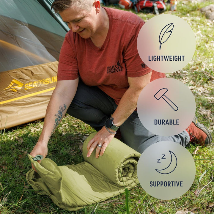 Sea to Summit Camp Self-Inflating Foam Sleeping Mat for Camping and Backpacking Konisch – Normal (18