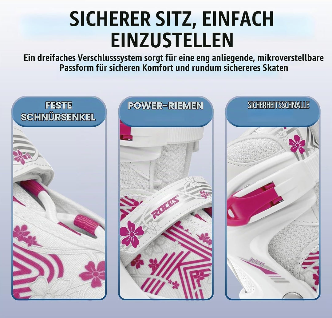 Roces Mädchen Jokey Ice 3.0 Girl Schlittschuh 26-29 white-pink, 26-29 white-pink