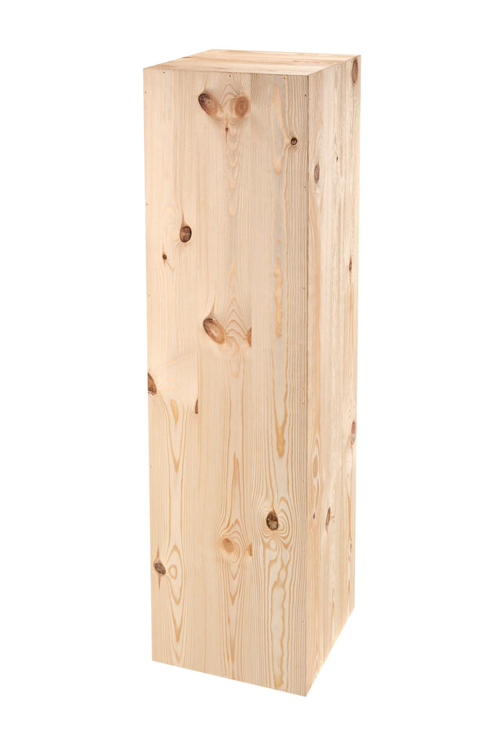 DECOKTIVO Pflanzenständer Holz, Vintage Holzdeko, Blumenständer, Blumenhocker, Holzblock, Dekosäule,