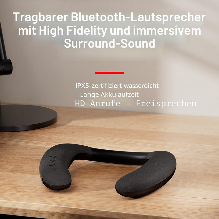 Smaloyd Bluetooth Lautsprecher Tragbarer, Wireless-Neckband-,Theater Stereo Surroud Ton, mit Mikrofo