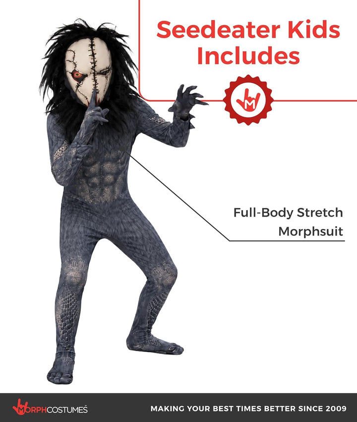 Morphsuits Kinder Seed Eater, Halloween Kinder, Halloween, Halloween Kostüm Monster, Schwarz Monster