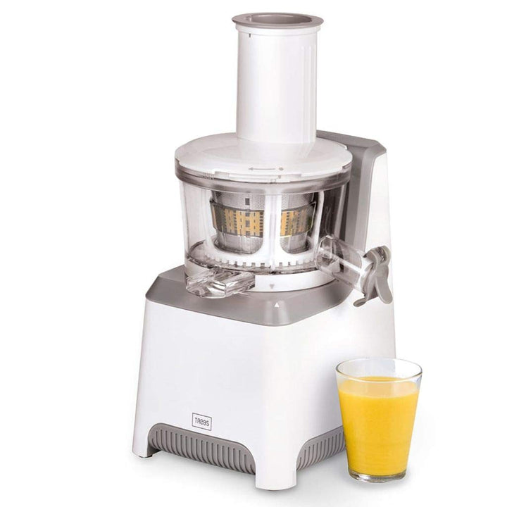 Trebs 99274 Elektrischer Langsam-Entsafter mit 2 Einsätzen für Saft und Sorbet, Fruchtpresse, 80 - 9