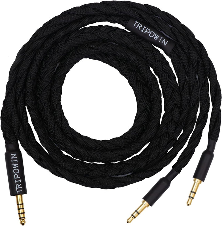 Linsoul Tripowin GranVia Upgraded OFC hohe Reinheit Kopfhörer Audio Ersatzkabel, Dual 3.5mm Stecker