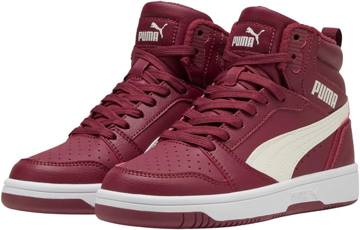 PUMA Unisex Kinder Rebound V6 Mid WTR JrSneaker 35.5 EU Team Regal Red Warm White Puma White, 35.5 E